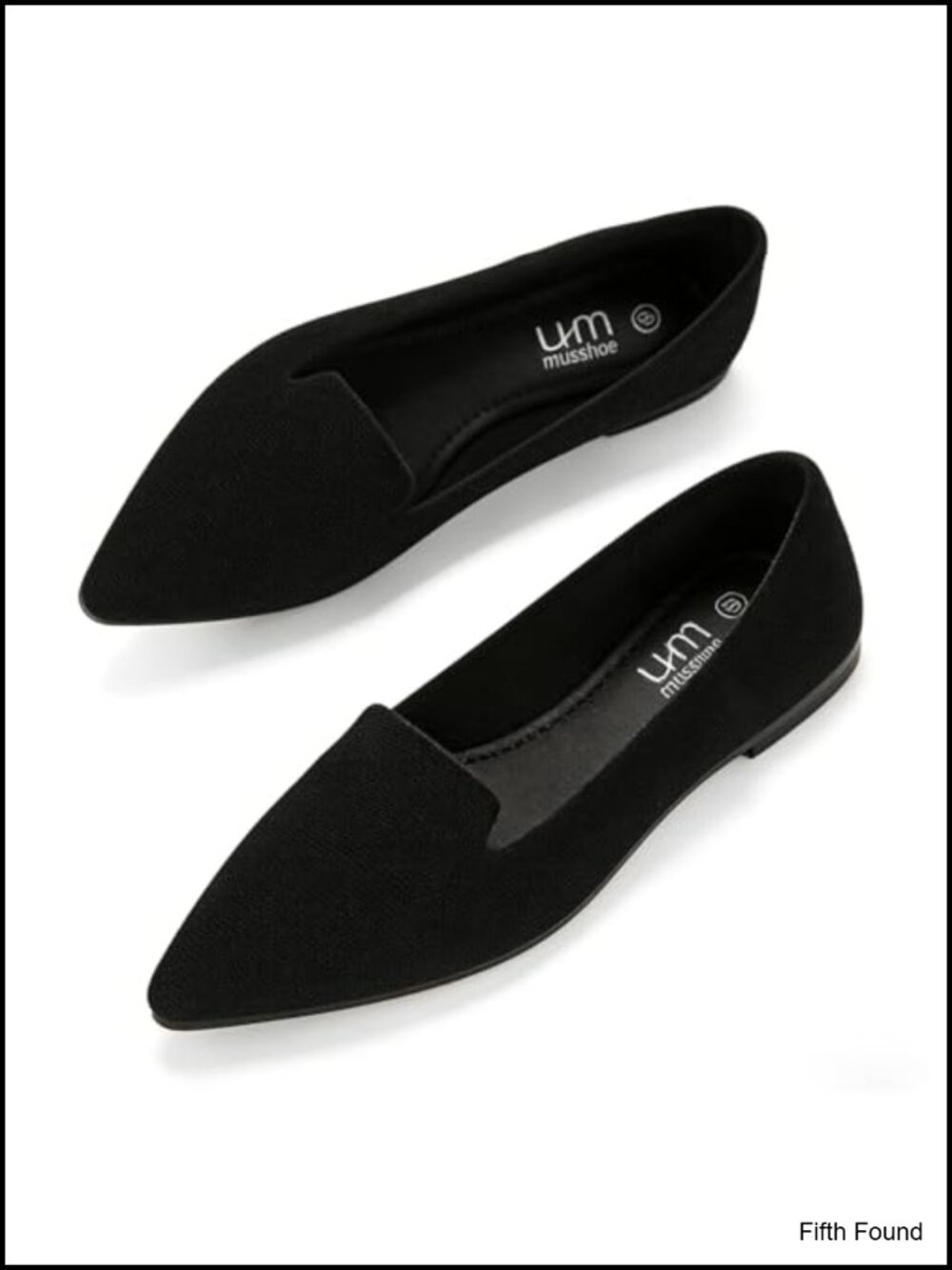 Pointed Toe Suede Slip On Flats Memory Foam Comfort Work Shoes